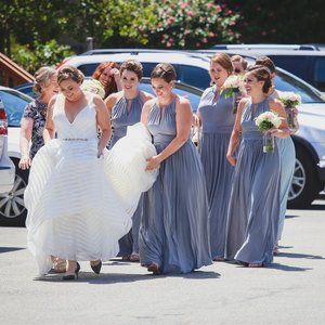 Gray After Six Bridesmaids Dress